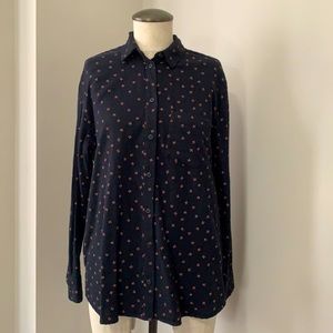 Oversized ex-boyfriend shirt in mini floral